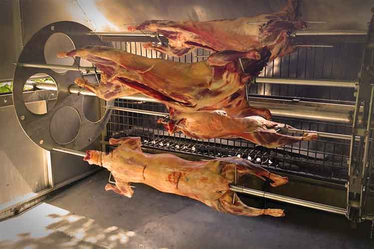 Agneaux à la broche