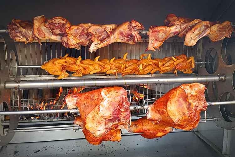 Poulets rotis